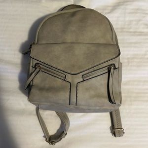Neutral tan faux shade mini backpack